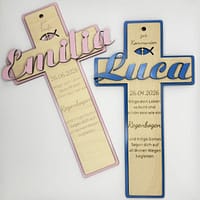 Kreuz Kommunion4 Personalisiertes Holzkreuz zur Taufe, Kommunion & Konfirmation