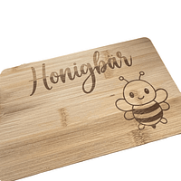 Kundenbild Honigbear Wunsch-Frühstücksbrettchen – Deine Gravur auf echtem Holz