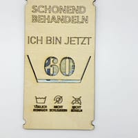 Lustiges Geldgeschenk aus Holz „Schonend Behandeln“