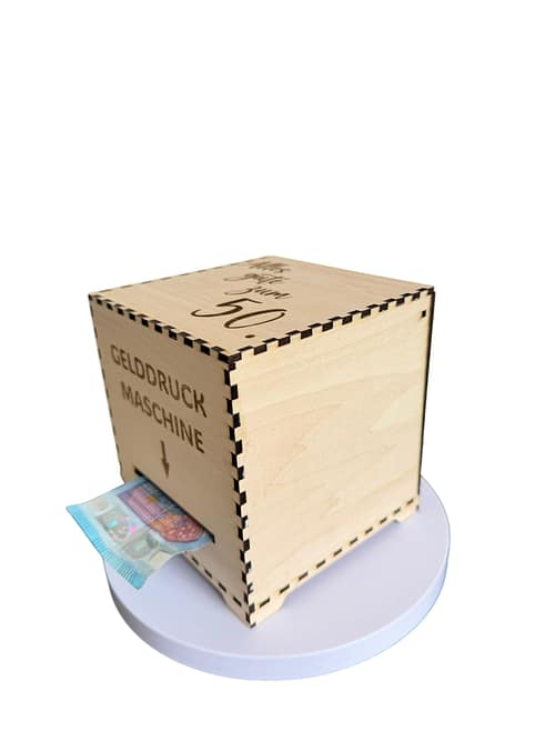 Personalisierte „Gelddruckmaschine“ – Das originellste Geldgeschenk zum Geburtstag!